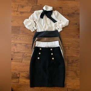 Shirt with black ribbon size S